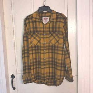 Yellow Boyfriend Fit Flannel